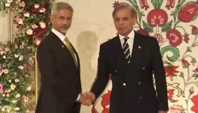 EAM Jaishankar, Pakistan PM Sharif Shake Hands Ahead Of SCO Summit