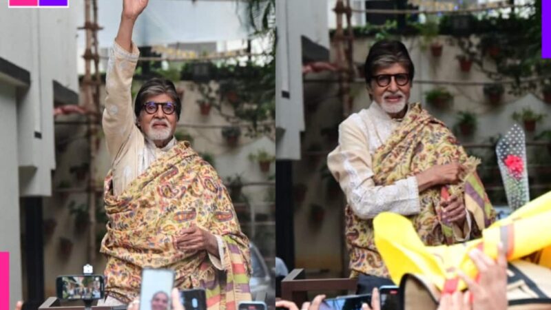 Amitabh Bachchan celebrates his 82nd birthday with fans as he meets them outside his home [Watch]