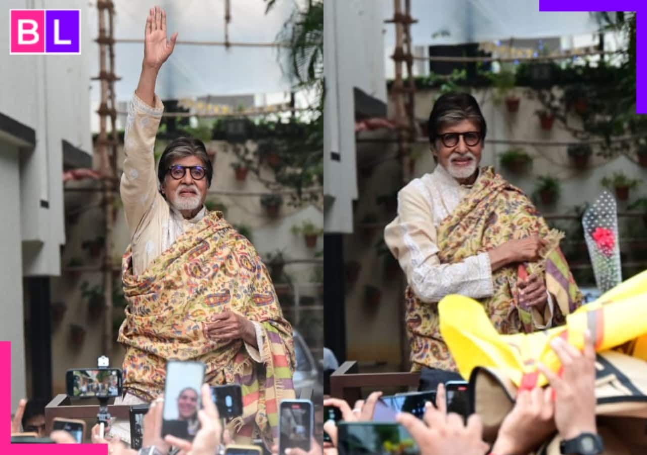 Amitabh Bachchan celebrates his 82nd birthday with fans as he meets them outside his home [Watch]