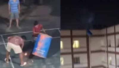 WATCH: Students In IIT Hostel Launch Dustbin In The Air With Diwali Rocket In Viral Video