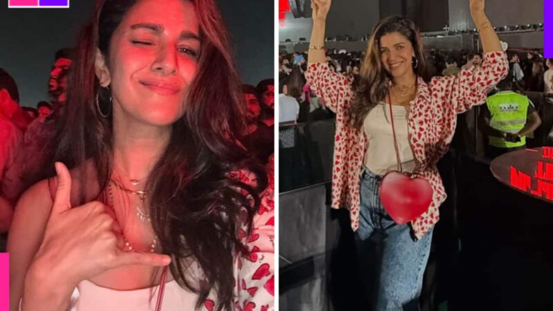 Nimrat Kaur grooves to Diljit Dosanjh songs at Pune concert, calls him the ‘best’