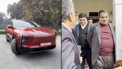 Nitin Gadkari Inspects Mahindra’s New EV BE 6, XEV 9e; Check His Reaction