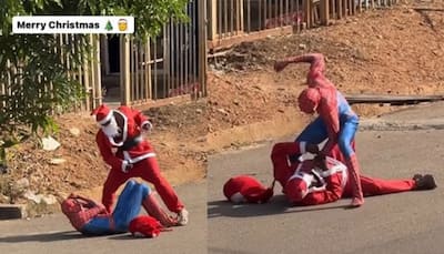 Spider-Man Vs Santa Claus: The Ultimate Street Brawl Before Christmas! Watch The Hilarious Video