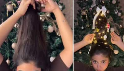 Woman Influencer Turns Hair Into Stylish Christmas Tree, Viral Video Impresses Internet — WATCH