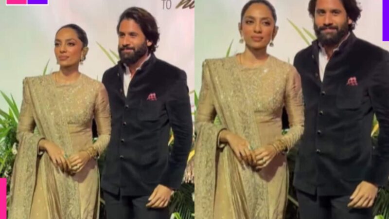 Newlyweds Naga Chaitanya, Sobhita Dhulipala attend Aaliyah Kashyap’s wedding reception, arrive hand-in-hand [Watch video]