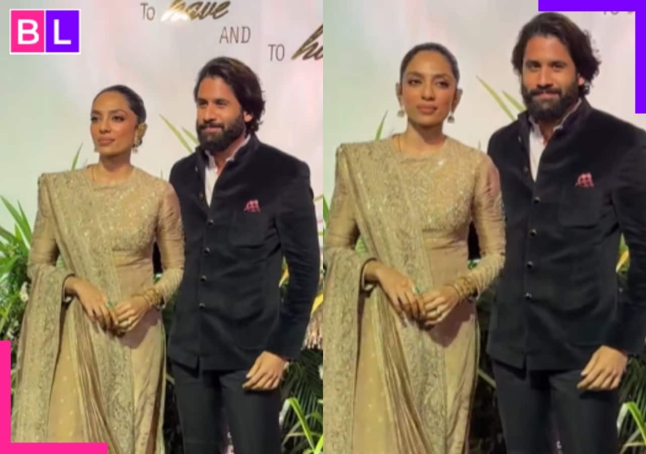 Newlyweds Naga Chaitanya, Sobhita Dhulipala attend Aaliyah Kashyap’s wedding reception, arrive hand-in-hand [Watch video]