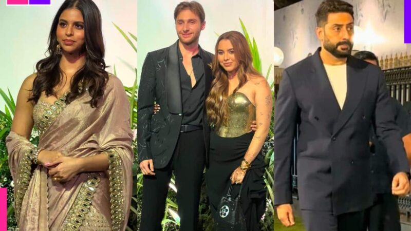 Aaliyah Kashyap-Shane Gregoire reception: Newlyweds twin in black, Suhana Khan, Abhishek Bachchan and others arrive [View pics]