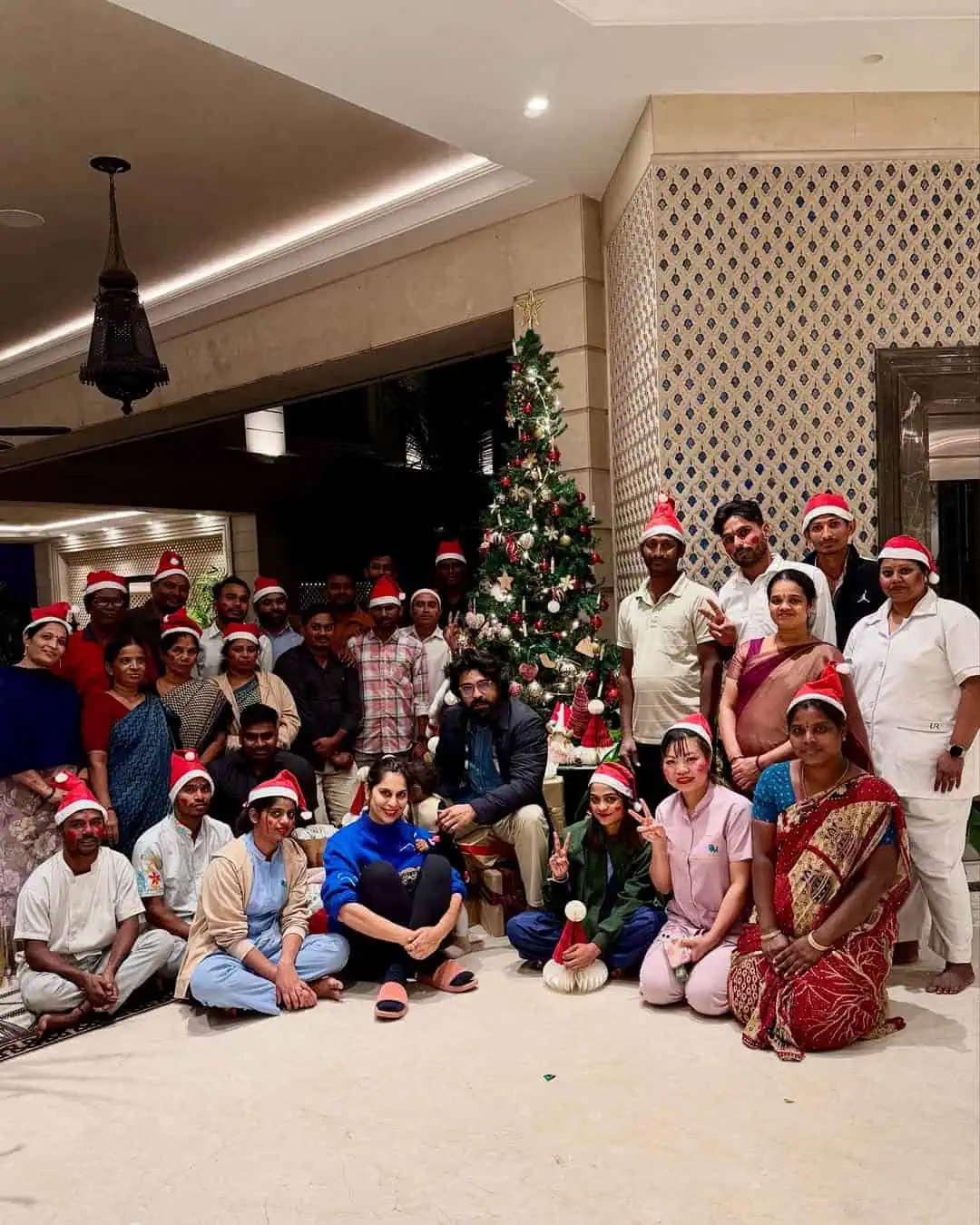 Ram Charan Celebrates Christmas with 26 House Staff!