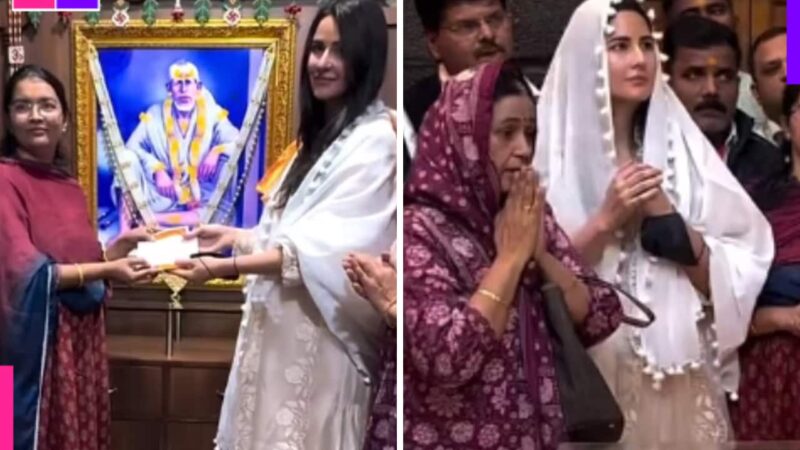 Katrina Kaif seeks blessings at Shirdi Sai Baba Temple with Vicky Kaushal’s mother [Watch]