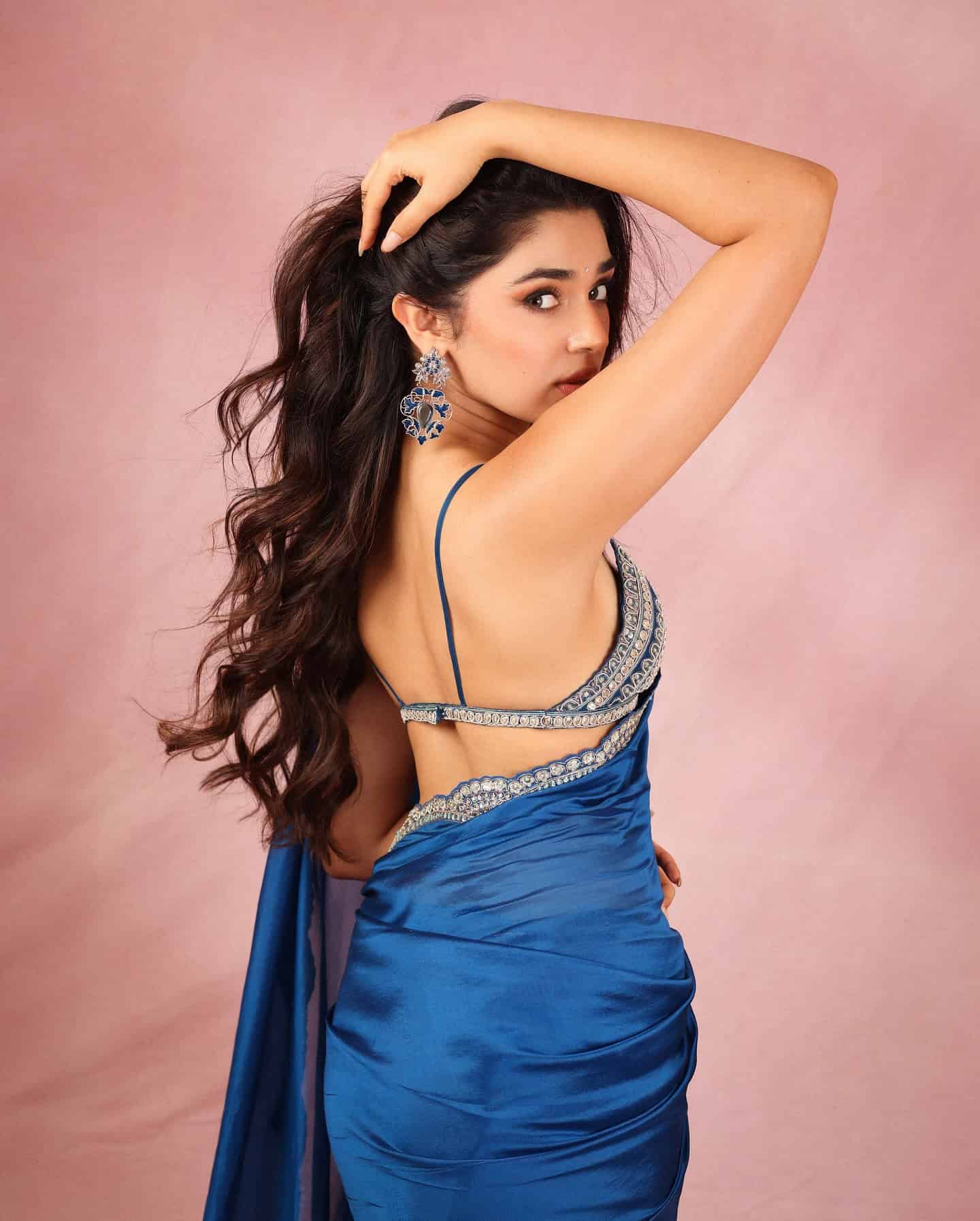 Krithi Shetty Shines Bright in Sleeveless Blouse