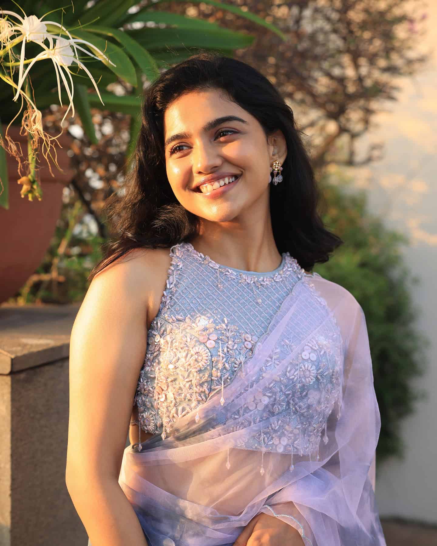 Mamitha Baiju’s Saree, Sequins & A Smile to Die For!