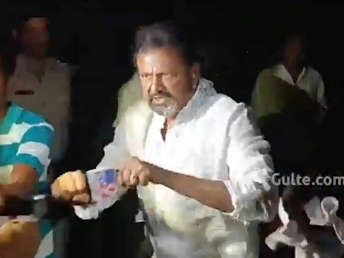 High Tension: Mohan Babu Attacks Media, Guns Seized, Manoj Barges In