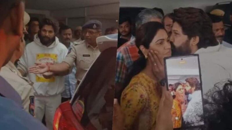 Pic Talk: Allu Arjun’s Emotional Kiss To Wife Before Arrest