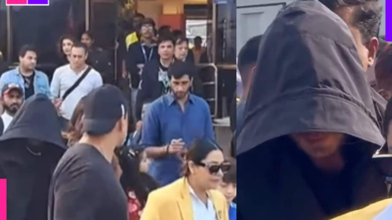 Shah Rukh Khan hides under a massive hoodie, reaches Jamnagar with Gauri Khan and family for New Year celebrations [WATCH]