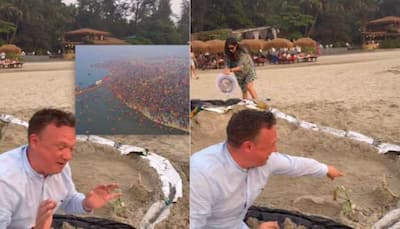 'Son Of Bharat Maa': Netizens Reacted To British Influencer Explaining Maha Kumbh Mela 2025 Using Sand Art