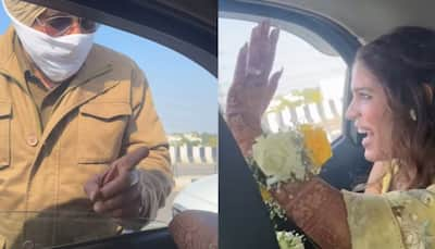 Bride Dodges Traffic Ticket With A Smile: ‘Meri Haldi Hai, Jaane Do’ Video Goes Viral, Watch