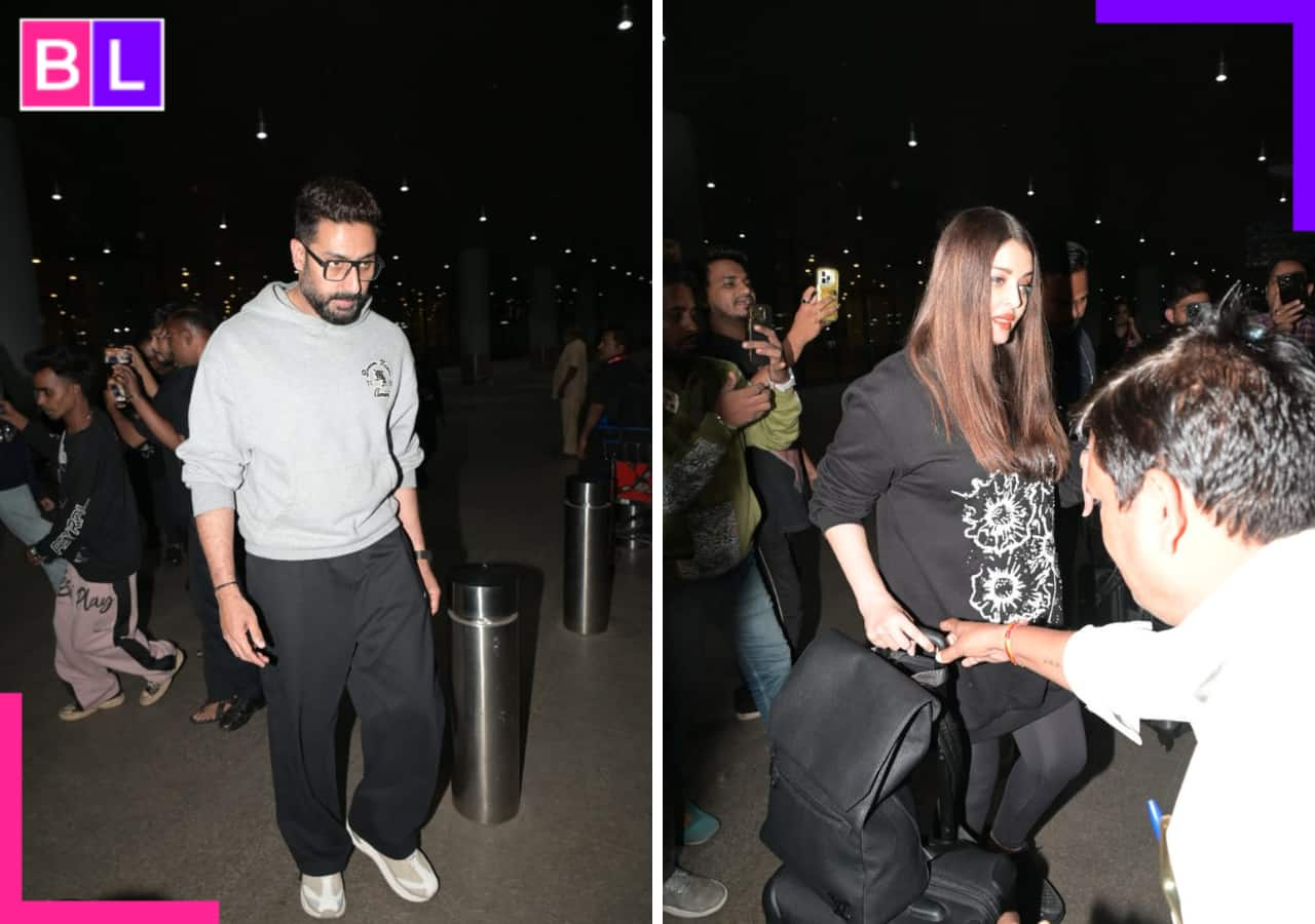 Abhishek Bachchan and Aishwarya Rai return from New Year vacation with daughter Aaradhya Bachchan amid divorce rumours [Watch]