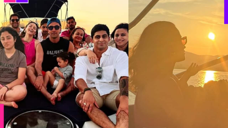 Alia Bhatt, Ranbir Kapoor enjoy a boat ride with family in Thailand; Raha’s photo with mom and sunset is adorable