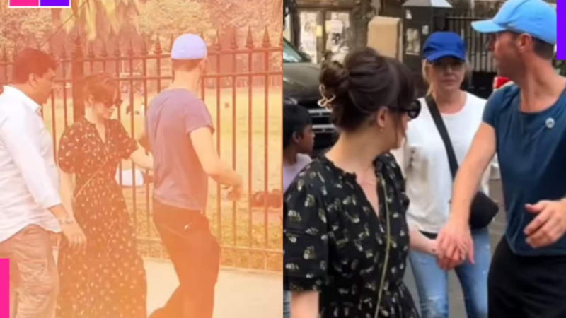 Coldplay’s Chris Martin can’t let go of Dakota Johnson as they take a stroll in Mumbai [Watch viral video]