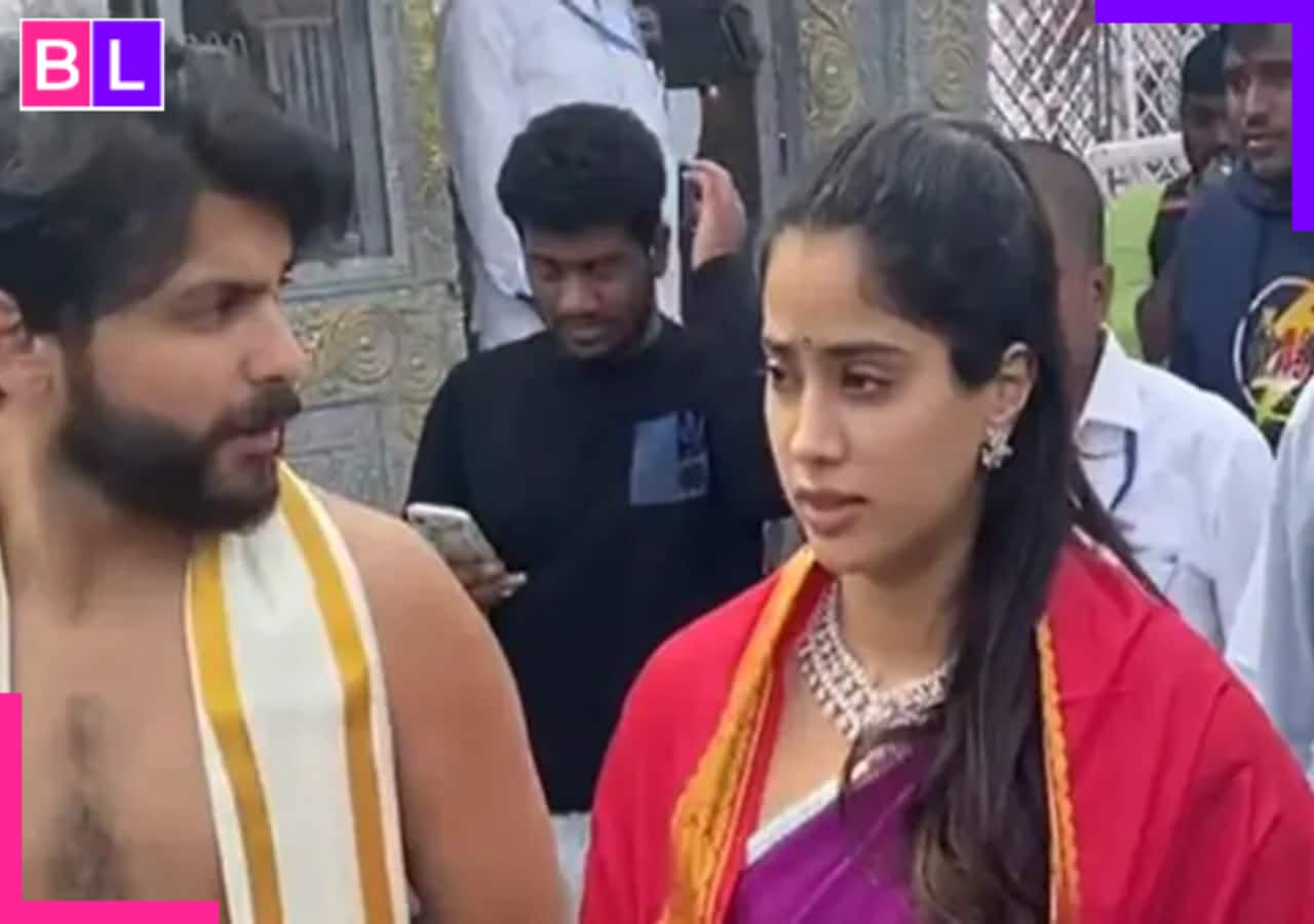 Janhvi Kapoor seeks blessings at Tirumala Tirupati temple with rumoured boyfriend Shikhar Pahariya and his mother [Watch]