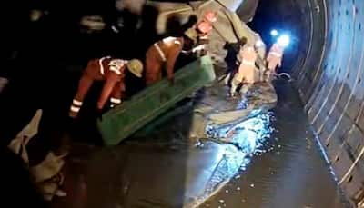 Telangana SLBC Tunnel Collapse: Rescue Operations Continue, NDRF Draining Water As 8 Workers Await Safe Exit