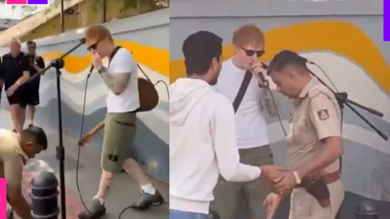 Ed Sheeran breaks into impromptu gig on Bengaluru street; cop pulls the plug; netizens react