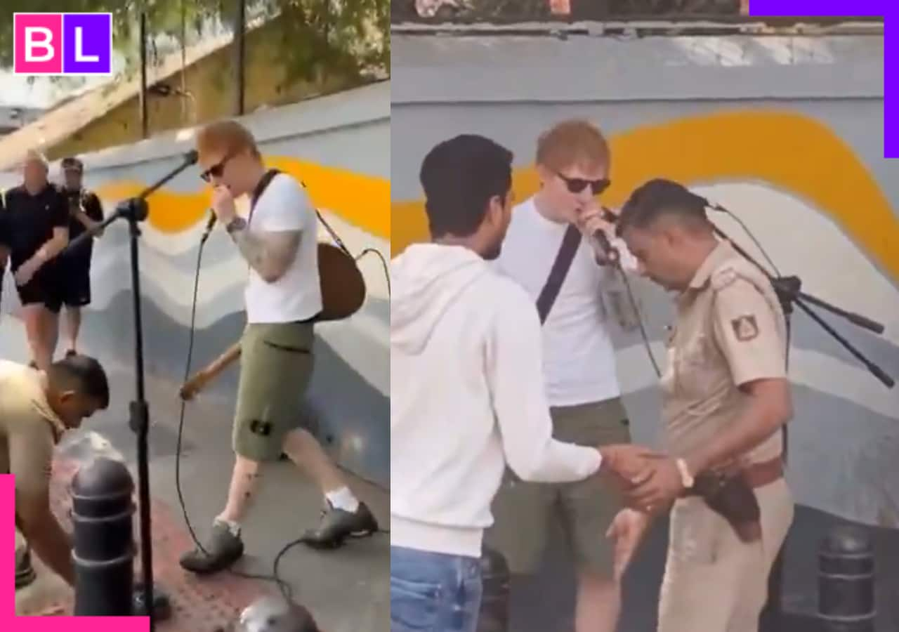 Ed Sheeran breaks into impromptu gig on Bengaluru street; cop pulls the plug; netizens react