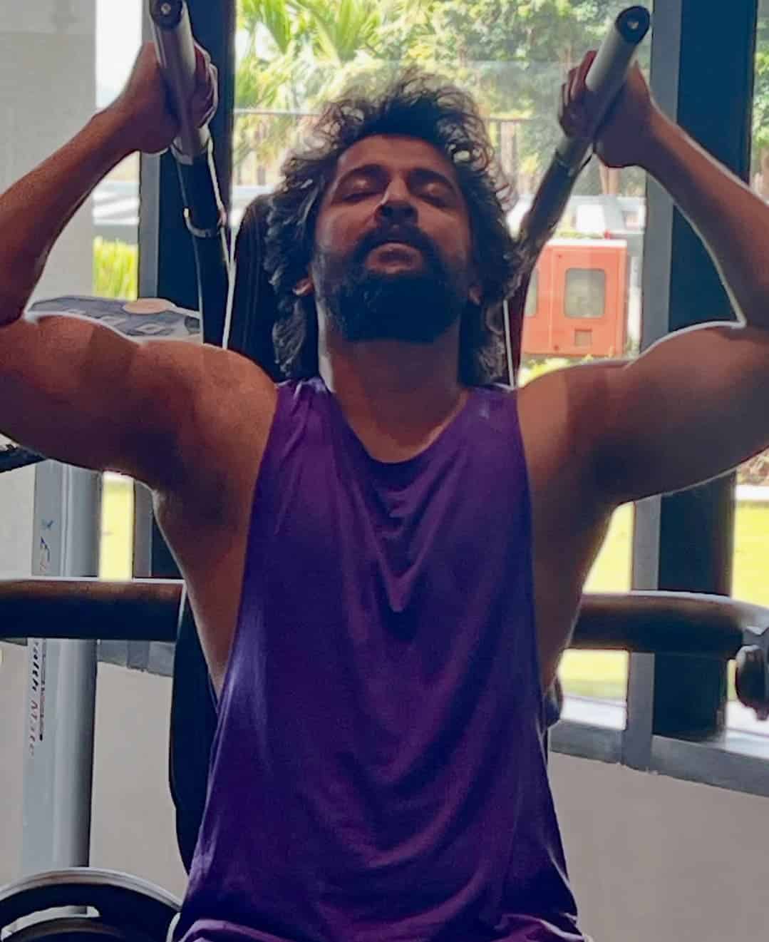 Nani Sweating It Out In Gym For HIT3, The Paradise