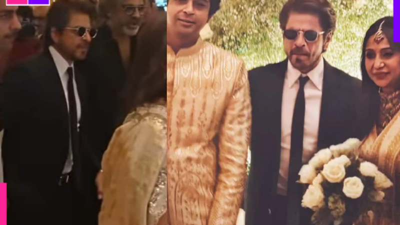 Shah Rukh Khan looks suave in black suit as he attends Ashutosh Gowariker’s son Konark’s wedding; watch viral video