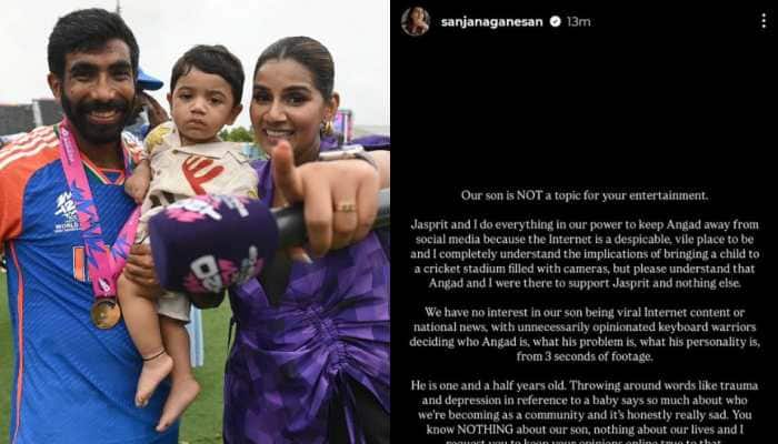 Jasprit Bumrah's Wife Sanjana Ganesan Calls Out Online Bullies Mocking Baby Angad's Expression