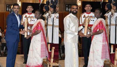 Ravichandran Ashwin, PR Sreejesh Receive Padma Awards From President Droupadi Murmu: WATCH