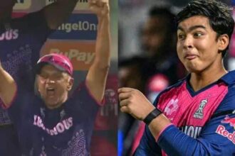 Rahul Dravid Rises From Wheelchair To Celebrate Vaibhav Suryavanshi’s Historic IPL 2025 Century, Video Goes Viral - Watch