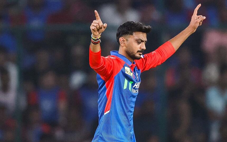 Axar Patel celebrating wicket