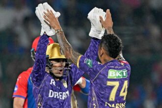 Sunil Narine Celebrating Wicket
