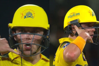 [WATCH] IPL 2025: Sam Curran 'call me' gesture steals spotlight after half-century