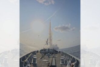 Indian Navy conducted a cooperative engagement of a sea-skimming target using a Medium Range Surface to Air Missile (MRSAM) on 24 April, 2025 | Indian Navy
