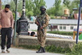 A soldier on patrol in Srinagar on 24 April, 2025 | Representational image | Praveen Jain | ThePrint