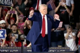 donald trump, michigan rally, 100 days in office