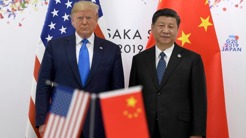 US President Donald Trump with Chinese President Xi Jinping
