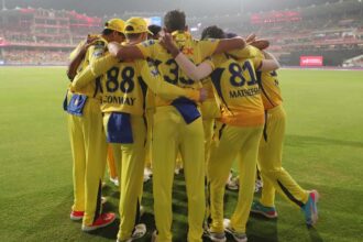 Chennai Super Kings Huddle