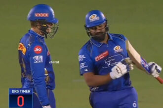 WATCH - Did Rohit Sharma take DRS after the timer ran out in RR vs MI IPL 2025 match?