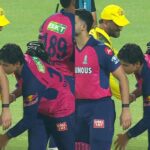 [WATCH] IPL 2025: Vaibhav Suryavanshi touches MS Dhoni's feet post winning clash vs CSK