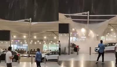 Waterfall-Like Visuals At Delhi Airport After Heavy Rains, Congress Shares Video – WATCH