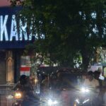 Protest outside Karachi Bakery Hyderabad during India Pakistan tensions