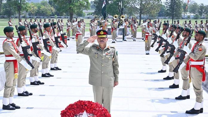 Special Guard of Honour ceremony held at Yadgar-e-Shuhada, General Headquarters (GHQ), Rawalpindi, in honour of Field Marshal Asim Munir. | Photo credit: Inter-Services Public Relations