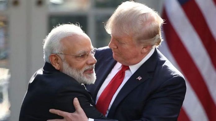 US President Donald Trump and Prime Minister Narendra Modi embrace in Washington, DC | Photo: Mark Wilson | Getty Images