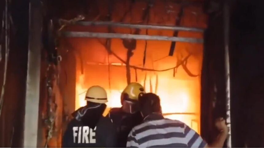 The fire broke out at Gulzar House near Charminar.