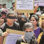 A students’ protest demanding government action in the Pollachi sexual assault