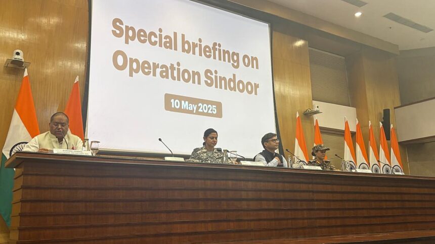 The briefing was addressed by Wing Commander Vyomika Singh, Colonel Sofiya Qureshi and Foreign Secretary Vikram Misri.