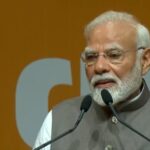 PM Modi addressing an event during his two-day visit to Gujarat (ANI screengrab)